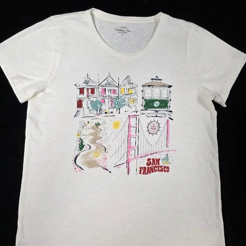 J. Crew Collector Tee San Francisco L - Picture 1 of 4